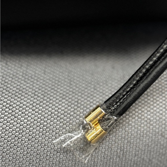 LAUREN RALPH LAUREN BLACK LEATHER ANDIE LARGE DRAWSTRING TOTE - Picture 3 of 9